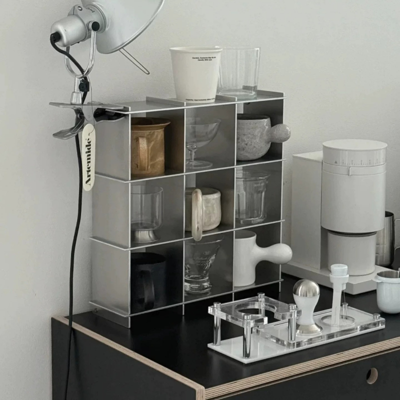 Coffee Tea Stand - Minimalistisches Aluminium-Legierung Tassenregal für die Arbeitsplatte,