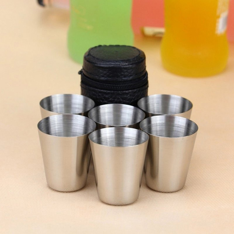 Coffee Tea And Sugar Canister Set - 4/6Pcs Edelstahl Tassen Mini Schnaps Glas