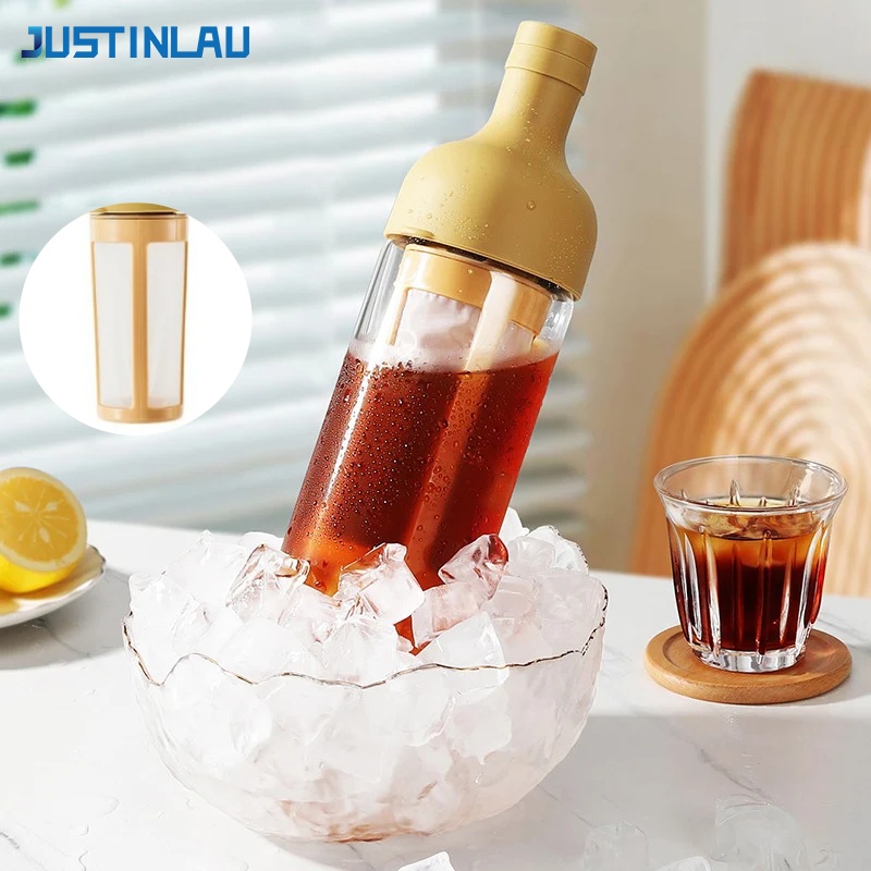 Coffee And Tea Filter - JUSTINLAU 1L Kaltbrüh-Kaffeekanne Früchtetee-Brühkanne mit Filtersieb