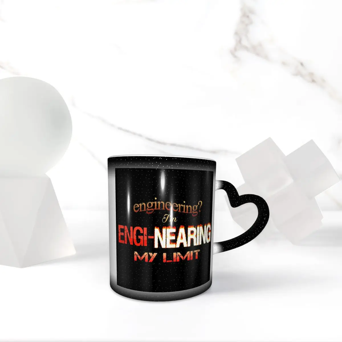 Coffee Tea Near - Lustige Keramik-Kaffeetasse „Ich stehe nahe an