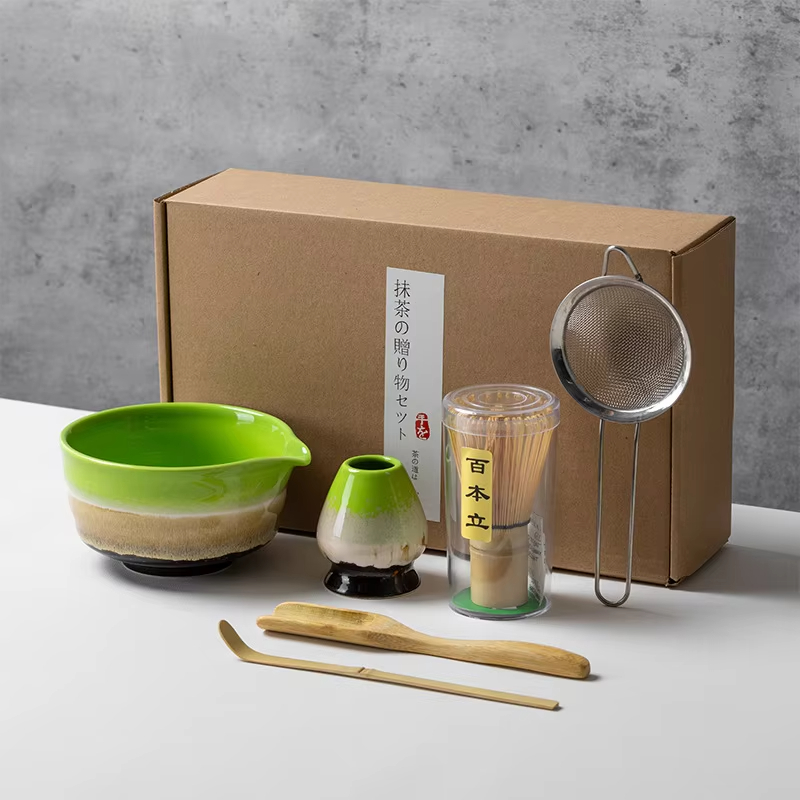 Matcha Whisk Set - Japanische Art Matcha Tee-Set Bambus Schneebesen