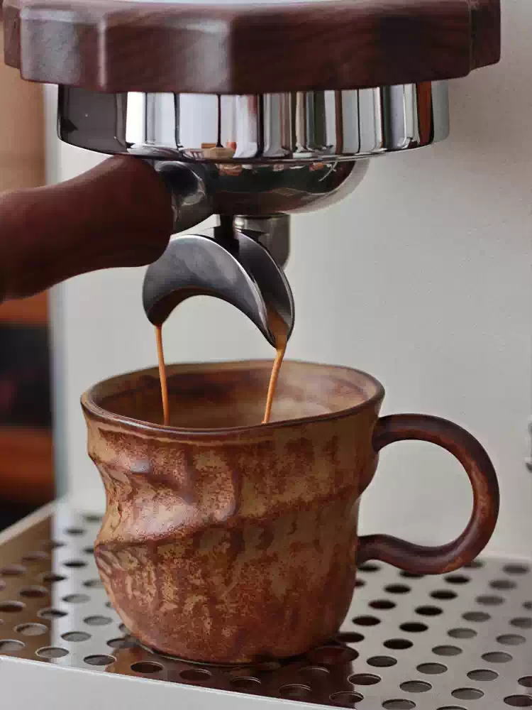 Morning Tea Coffee - Vintage Handgefertigte Unregelmäßige Keramiktasse 200ML Reaktive