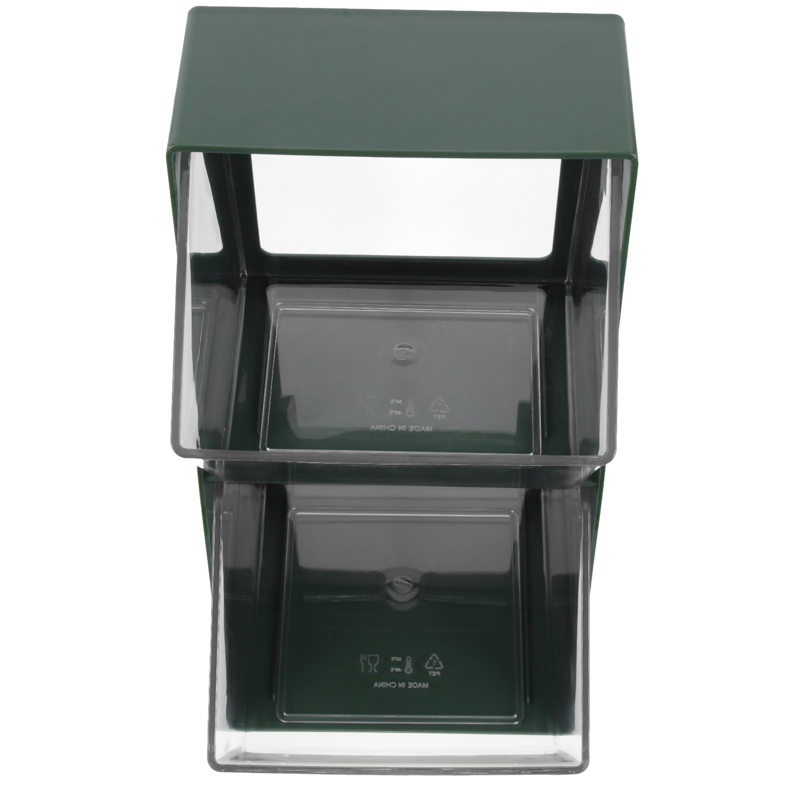 Coffee Tea Stand - Doppelschichtiger Plastik-Teebeutelhalter Kaffee-Aufbewahrungsorganizer Tischständer für Instant-Kaffeebeutel