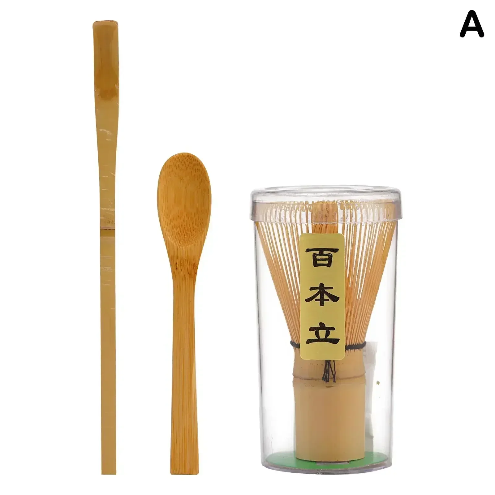 Matcha Whisk Set - 3-teiliges Matcha-Schneebesen-Set: Handgefertigter Bambus-Matcha-Schneebesen, traditioneller Teelöffel,