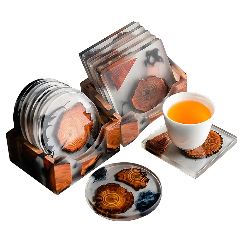 Coffee Tea Stand - 6 Teile/satz Harz Kiefer Untersetzer Hitzebeständige