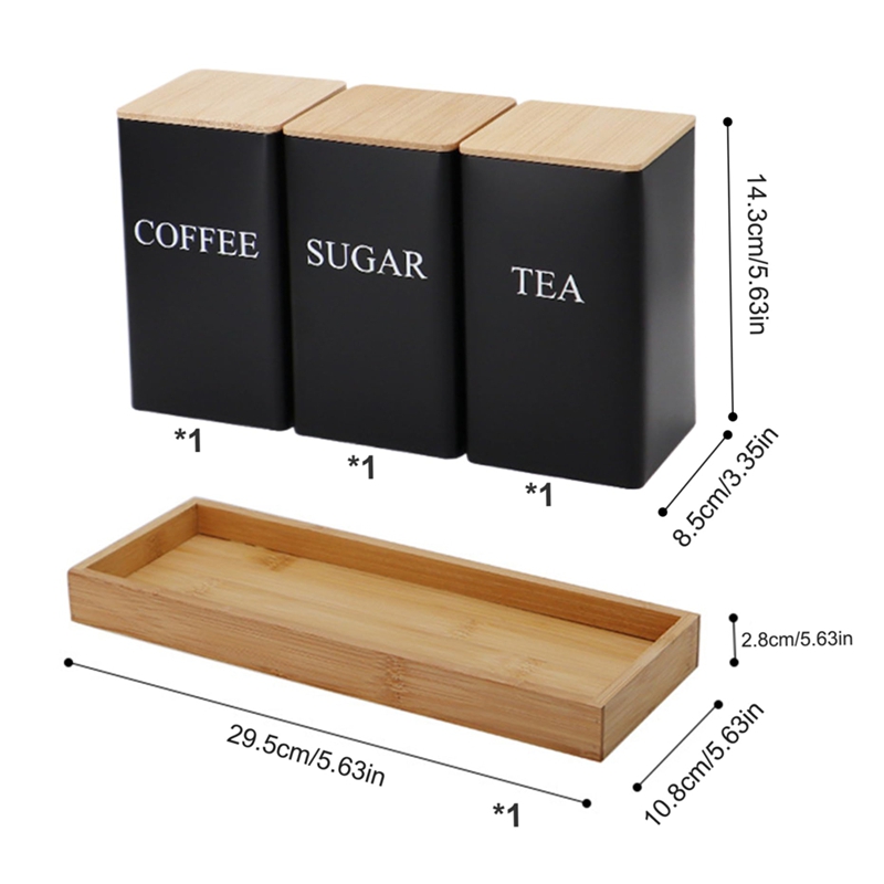 3-teiliges Set Tee-, Kaffee- u – Coffee Tea And Sugar Canister Set Bewertung und Preis