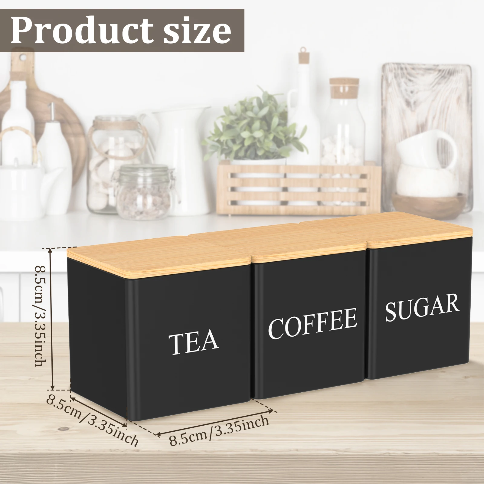 3-teiliges Set 500ml Tee-Zucke – Coffee Tea And Sugar Canister Set Bewertung und Preis