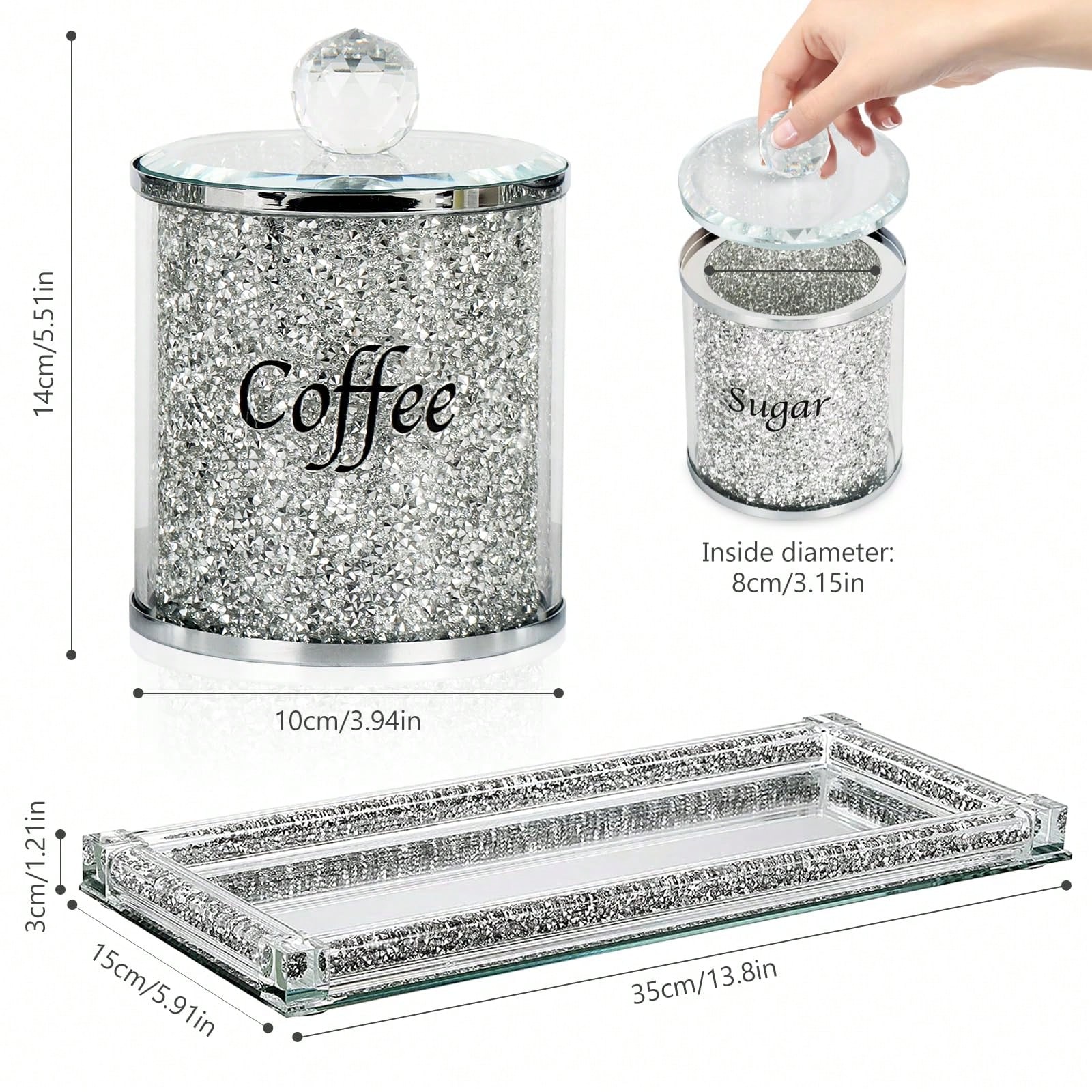 Kaffee-Zucker-Tee-Dosen-Set, g – Coffee Tea And Sugar Canister Set Bewertung und Preis